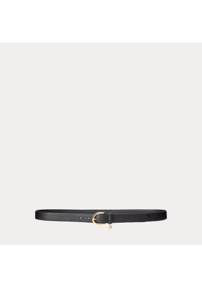 Charm Crosshatch Leather Belt