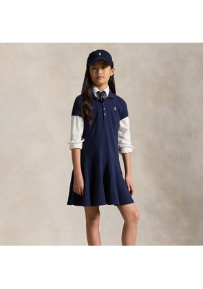 Stretch Mesh Polo Dress