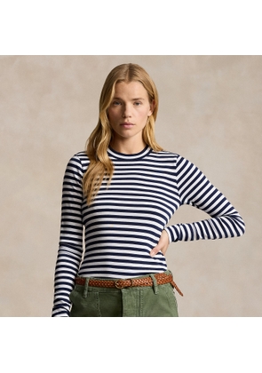 Striped Rib-knit Long-Sleeve Tee