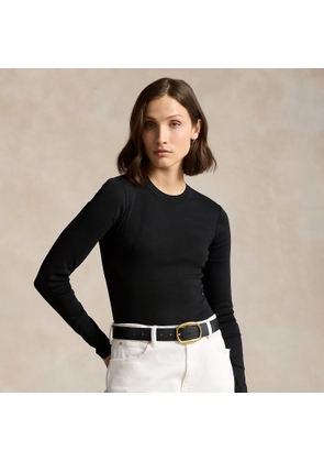 Slim Fit Cotton Long-Sleeve Tee