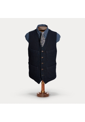 Indigo Herringbone Waistcoat