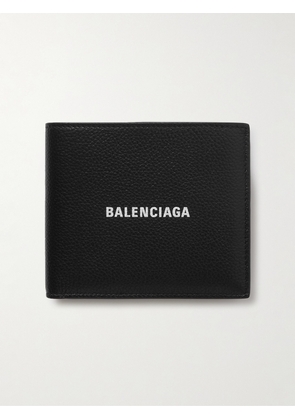 Balenciaga - Logo-Print Full-Grain Leather Billfold Wallet - Men - Black