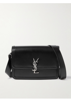 SAINT LAURENT - Solferino Medium Logo-Appliquéd Leather Messenger Bag - Men - Black