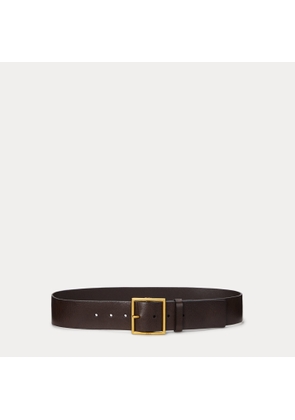 Square-Buckle Wide Leather Belt