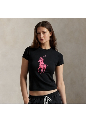 Pink Pony Cotton Rib-knit Tee