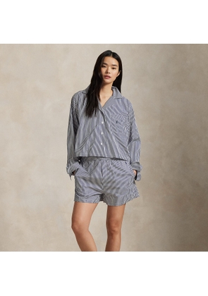 Crop Top & Boxer Poplin Pyjama Set