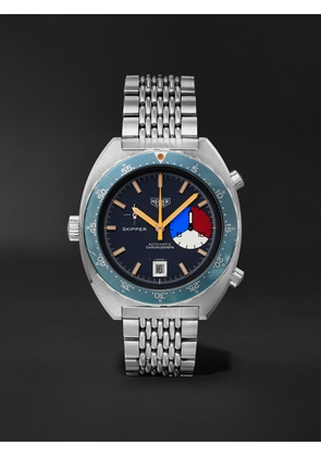 Watch Brothers London - Vintage 1970 Heuer Skipper Automatic Chronograph 42mm Steel Watch, Ref. No. 15640 - Men - Blue