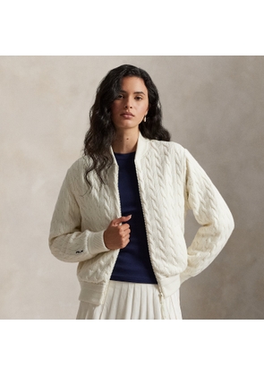 Hybrid Cable-Knit Bomber Jacket