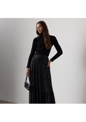 Carlita Striped Chiffon Maxiskirt