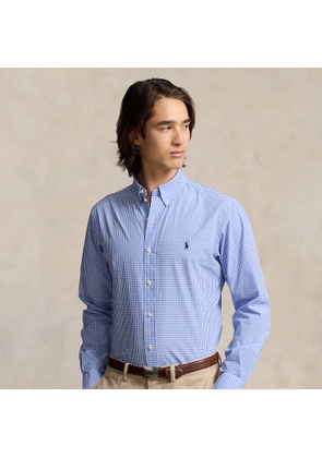 Slim Fit Check Stretch Poplin Shirt