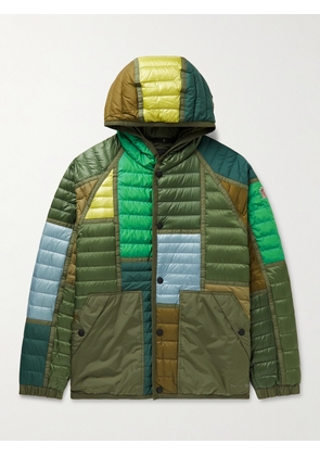Moncler Grenoble - Raron Panelled Padded Ripstop and Shell Hooded Down Jacket - Men - Green - 2