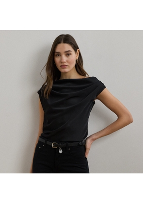 Satin Charmeuse Off-the-Shoulder Blouse