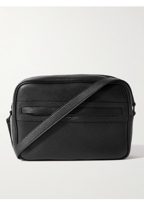 SAINT LAURENT - Camp Logo-Print Full-Grain Leather Camera Bag - Men - Black