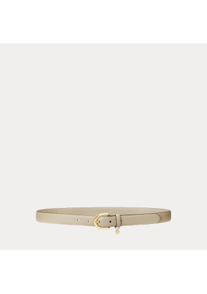 Charm Crosshatch Leather Belt