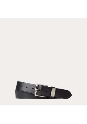 Pony-Plaque Leather Belt