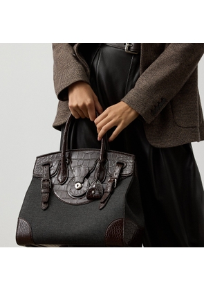 Soft Ricky 33 Caiman-Trim Flannel Bag