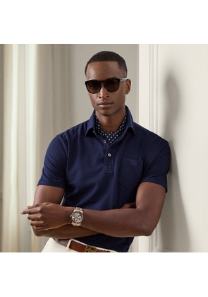 Cotton-Cashmere Piqué Polo Shirt