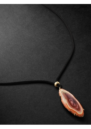 Jacquie Aiche - Gold, Jasper and Cord Pendant Necklace - Men - Red