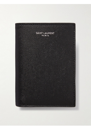 SAINT LAURENT - Logo-Debossed Full-Grain Leather Billfold Wallet - Men - Black