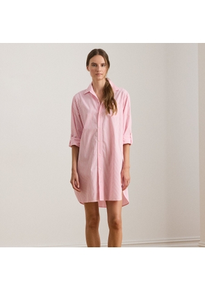 Striped Cotton Poplin Sleep Shirt