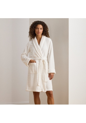 Belted Chenille Shawl-Collar Robe