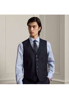 Hand-Tailored Striped Wool Waistcoat