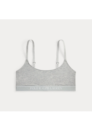 Repeat-Logo Cropped Scoopneck Tank