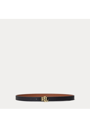 Logo Reversible Leather Skinny Belt