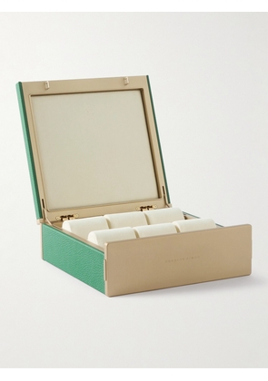 Charles Simon - Spence Full-Grain Leather Six-Piece Watch Case - Men - Green