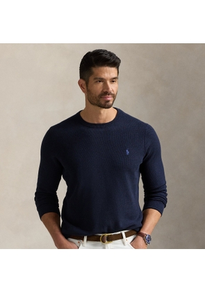 Big & Tall - Mesh-Knit Cotton Crewneck Jumper