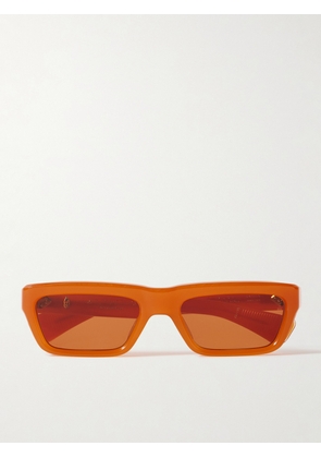 Jacques Marie Mage - Rush Rectangular-Frame Acetate Sunglasses - Men - Orange