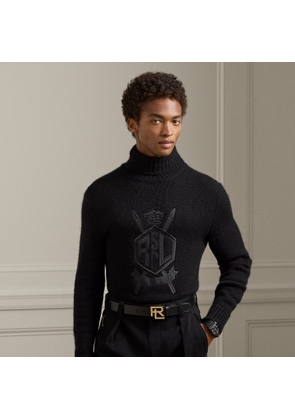 Embroidered Cashmere Rollneck Jumper