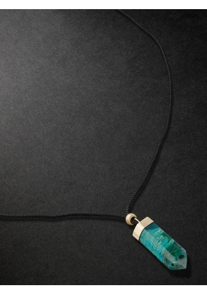 Jacquie Aiche - Gold, Amazonite and Cord Pendant Necklace - Men - Blue