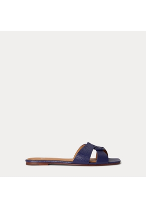 Pebbled Leather O-Ring Sandal