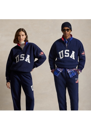 Relaxed Fit Flag Fleece Pullover