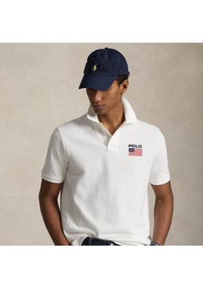 Classic Fit Flag Mesh Polo Shirt