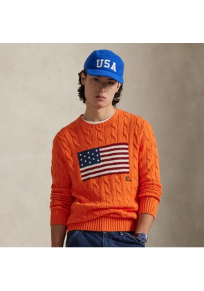Cable-Knit Iconic Flag Jumper