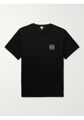 LOEWE - Logo-Embroidered Cotton-Jersey T-Shirt - Men - Black - XXS