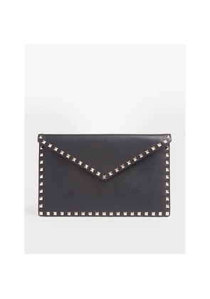 Womens Valentino Garavani Rockstud Leather Clutch Bag