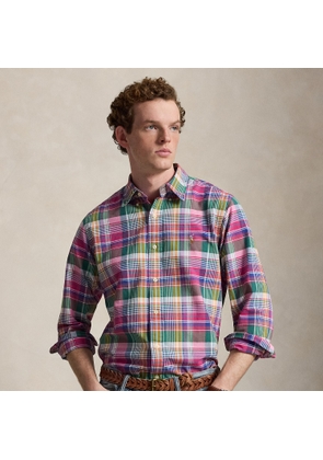 Custom Fit Plaid Oxford Shirt