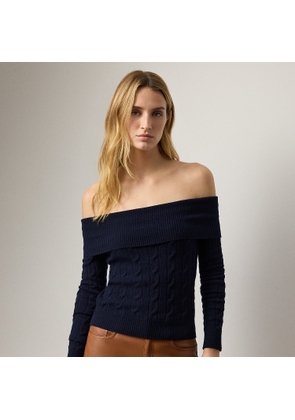 Cashmere-Blend Off-the-Shoulder Jumper