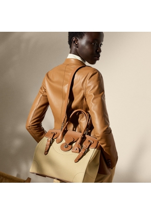 Soft Ricky 33 Calfskin-Trim Canvas Bag