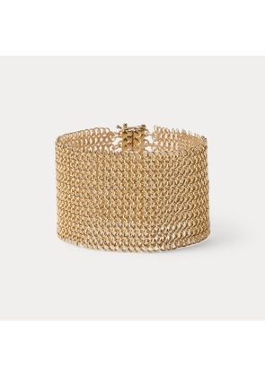 Gold-Plated Mesh Flex Bracelet