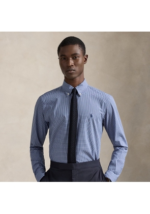 Custom Fit Checked Stretch Poplin Shirt