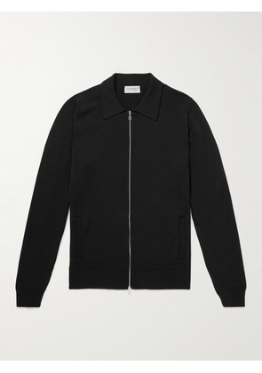 John Smedley - Alston Slim-Fit Merino Wool Zip-Up Cardigan - Men - Black - S