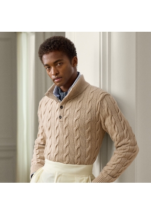 Cable-Knit Cashmere Mockneck Jumper