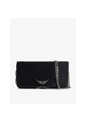 Womens Zadig&Voltaire Rock Studded Leather Clutch