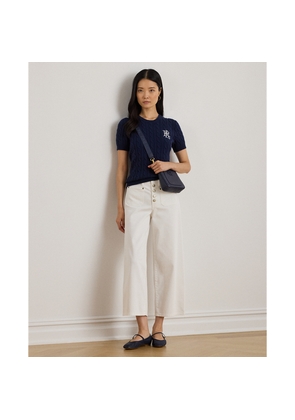 High-Rise Wide-Leg Cropped Jean