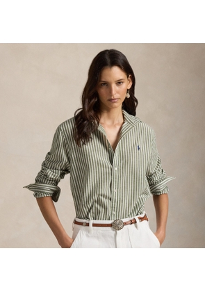 Classic Fit Striped Cotton-Linen Shirt