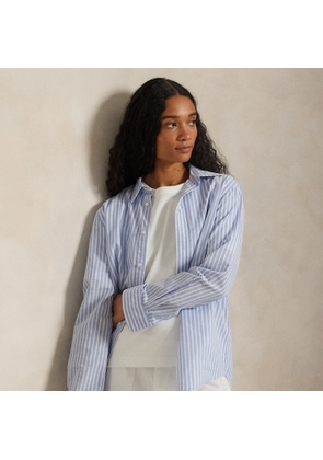 Classic Fit Striped Cotton-Linen Shirt